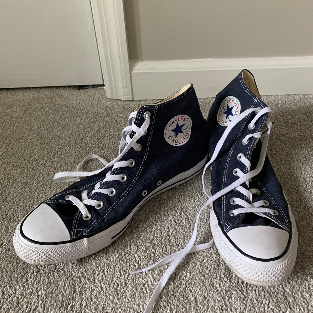 Navy Converse High-tops